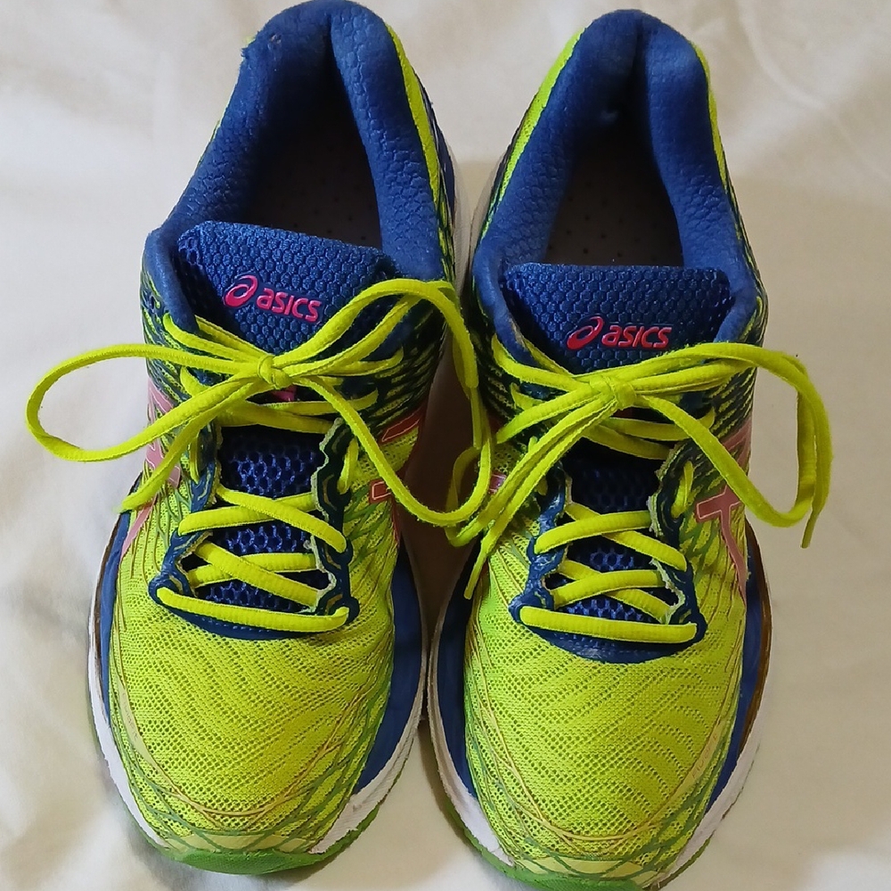 ASICS Women's Wedge Sneakers - Blue and Yellow